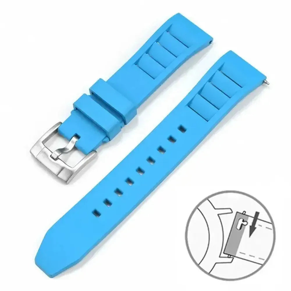 FKM Quick Release Rubber Watch Strap 19–24mm for Sport & Dive Watches