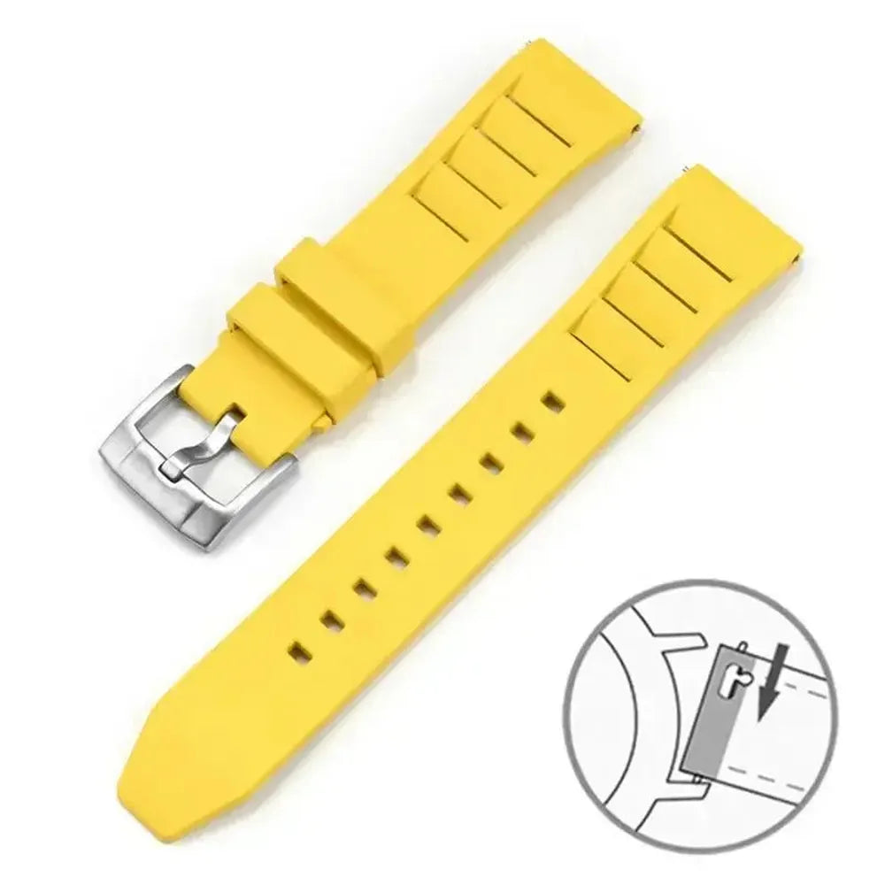 FKM Quick Release Rubber Watch Strap 19–24mm for Sport & Dive Watches