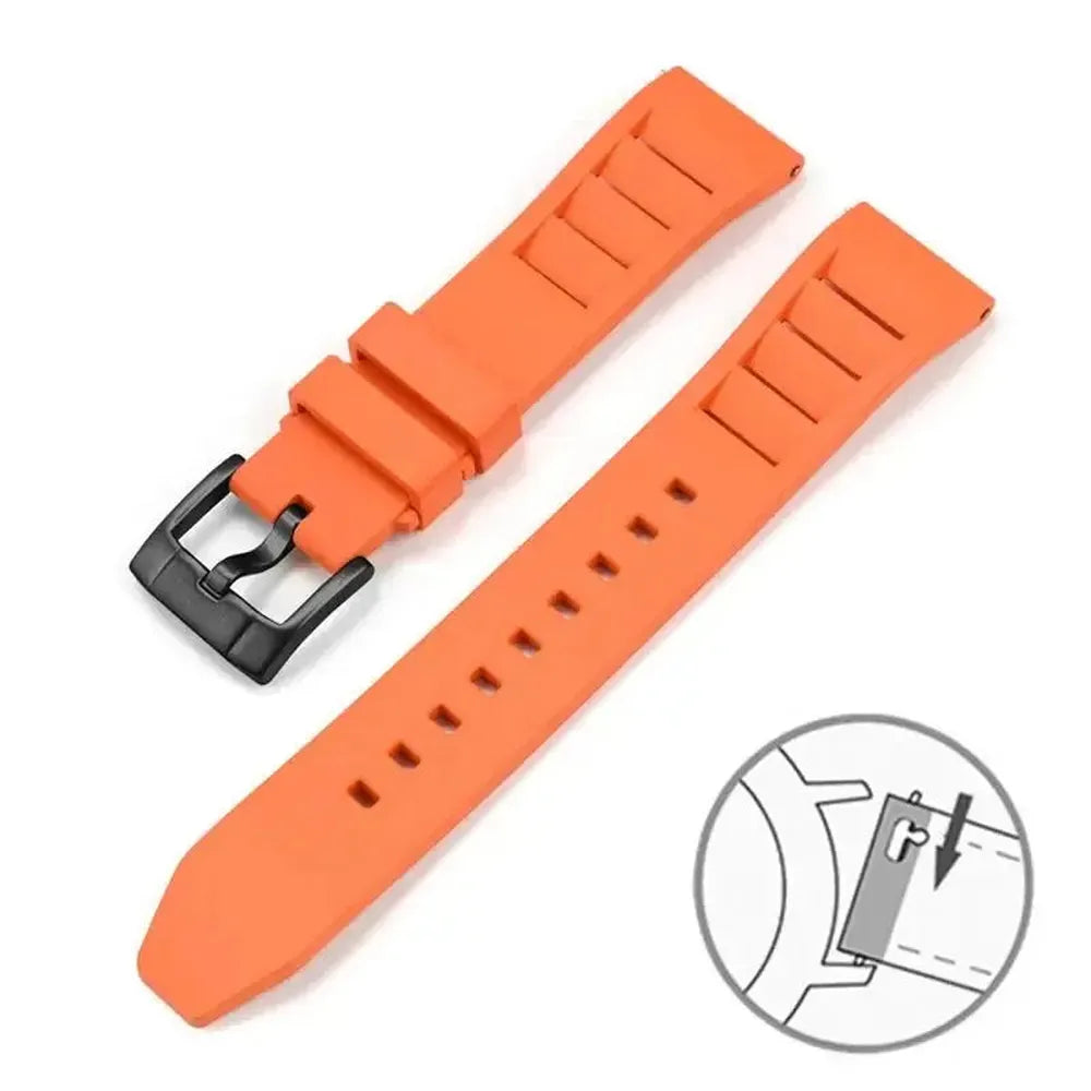 FKM Quick Release Rubber Watch Strap 19–24mm for Sport & Dive Watches