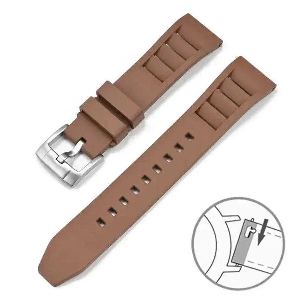 FKM Quick Release Rubber Watch Strap 19–24mm for Sport & Dive Watches