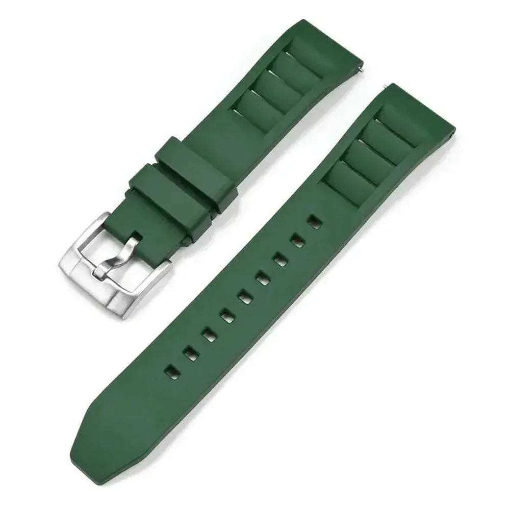 FKM Quick Release Rubber Watch Strap 19–24mm for Sport & Dive Watches