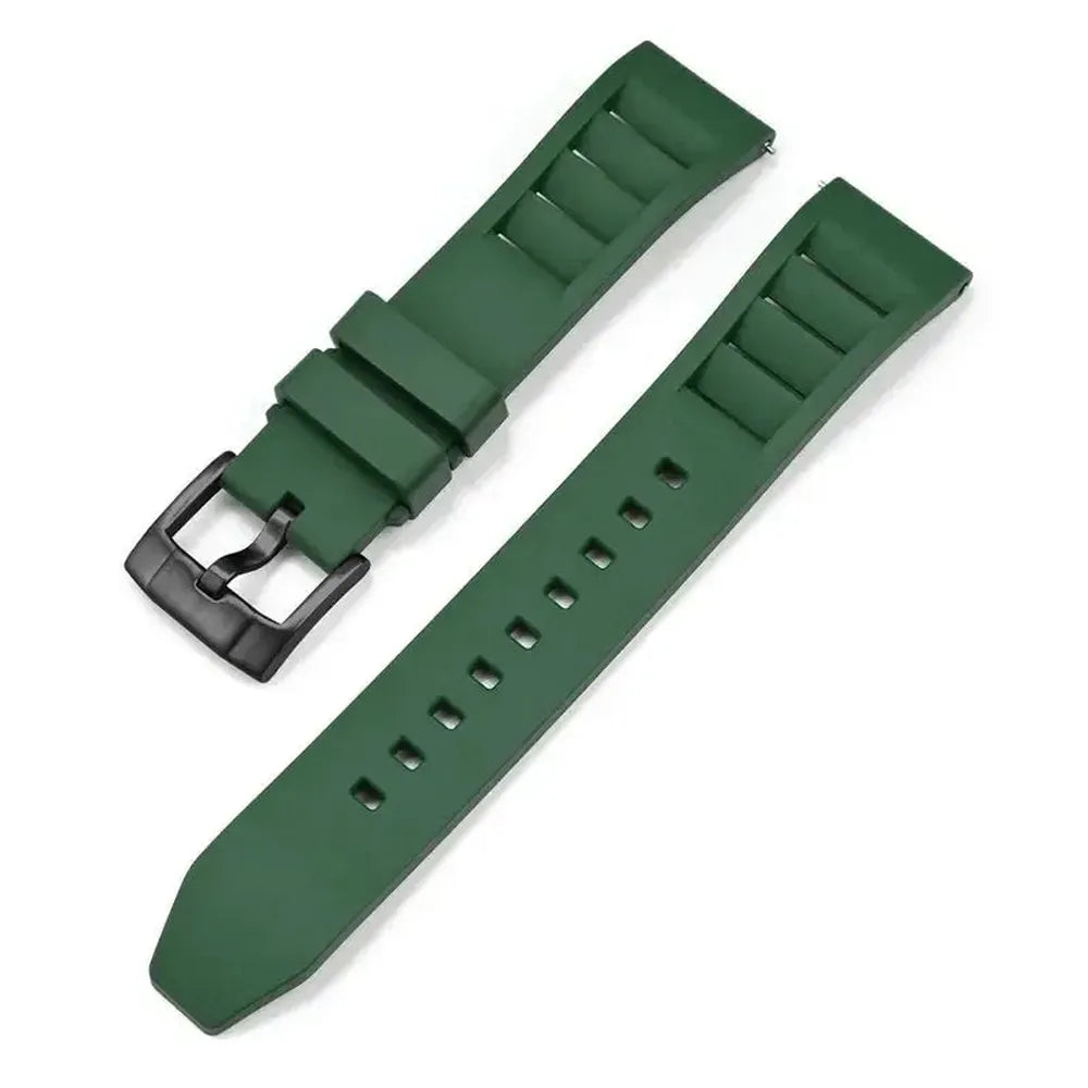 FKM Quick Release Rubber Watch Strap 19–24mm for Sport & Dive Watches