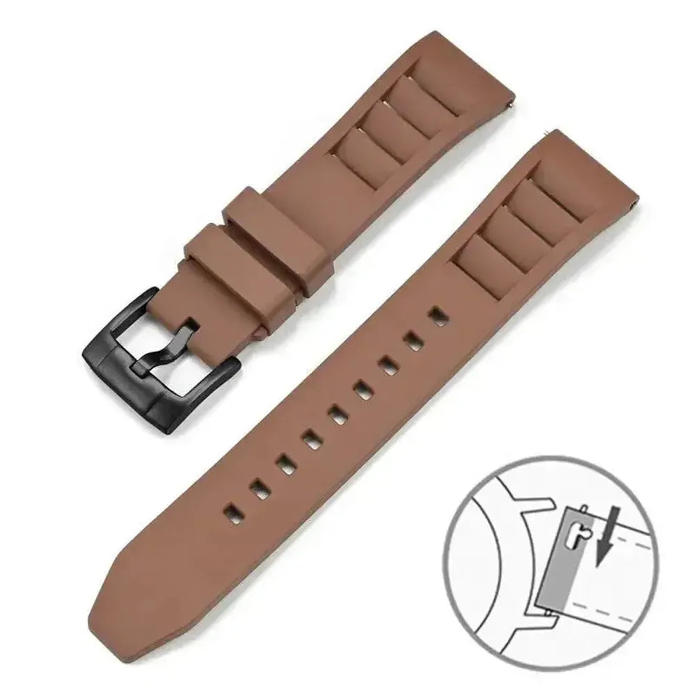 FKM Quick Release Rubber Watch Strap 19–24mm for Sport & Dive Watches
