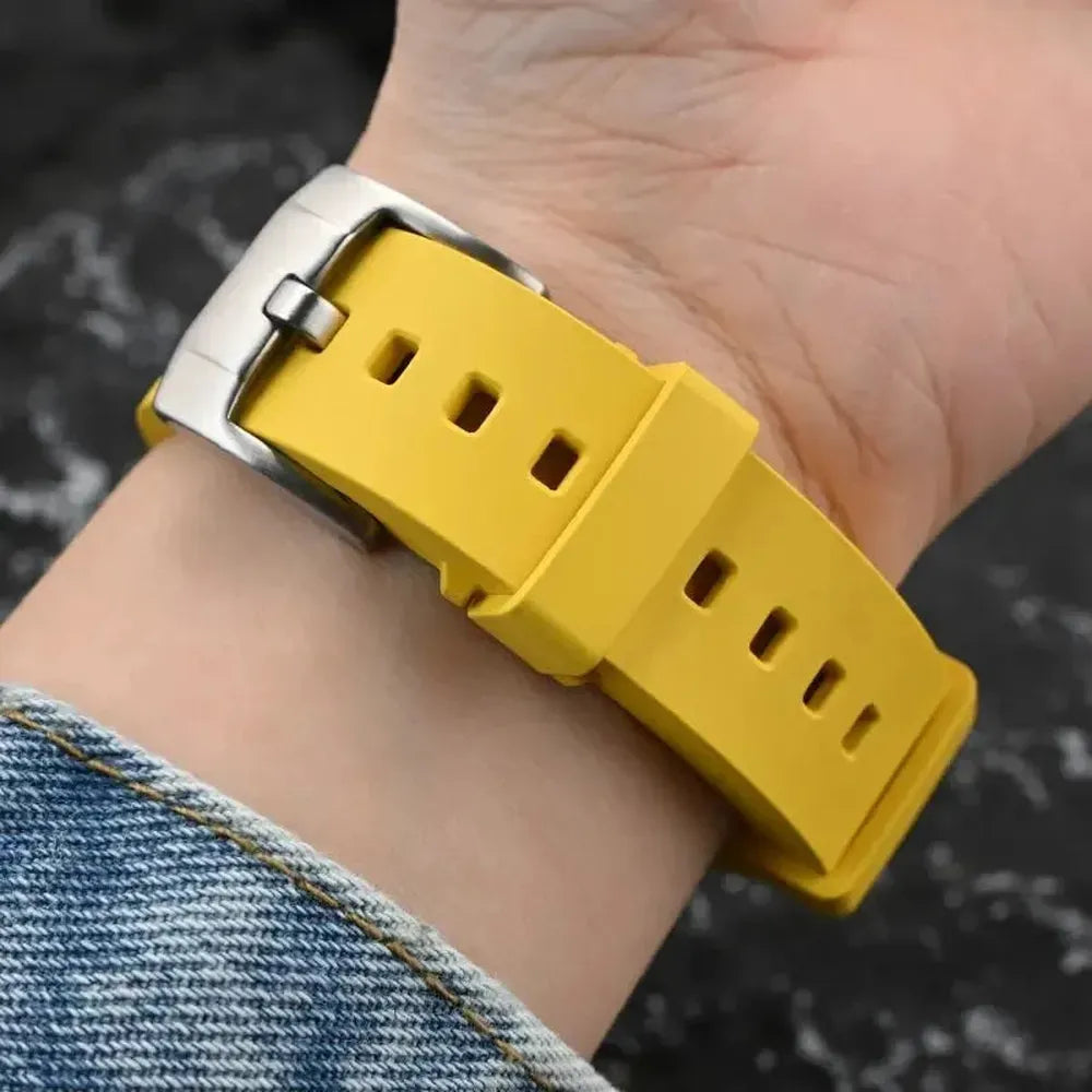 FKM Quick Release Rubber Watch Strap 19–24mm for Sport & Dive Watches