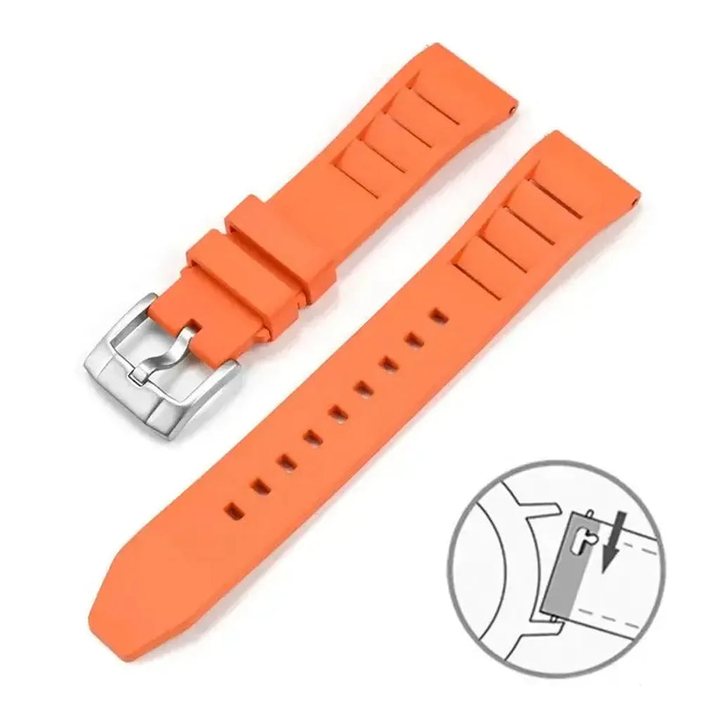 FKM Quick Release Rubber Watch Strap 19–24mm for Sport & Dive Watches