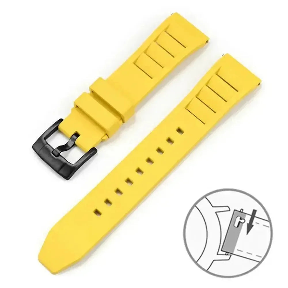 FKM Quick Release Rubber Watch Strap 19–24mm for Sport & Dive Watches