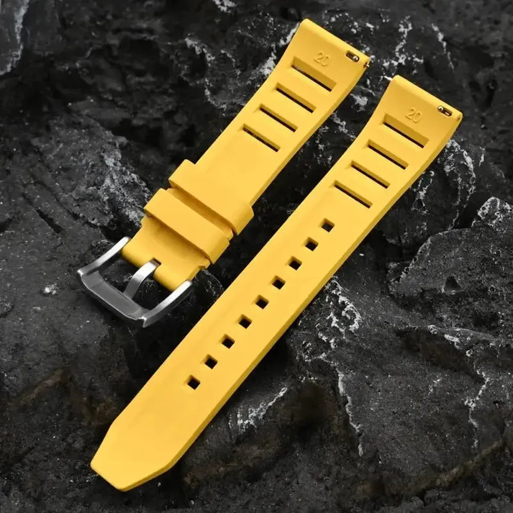 FKM Quick Release Rubber Watch Strap 19–24mm for Sport & Dive Watches
