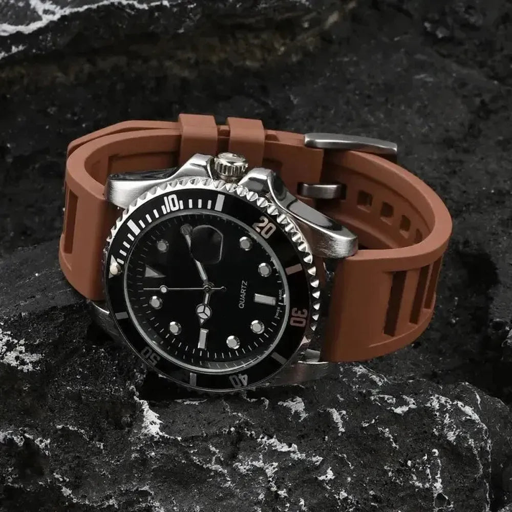 FKM Quick Release Rubber Watch Strap 19–24mm for Sport & Dive Watches