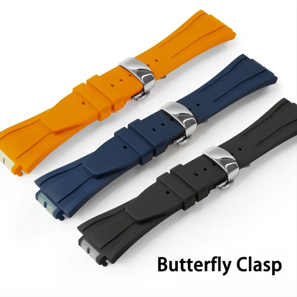 Fluororubber Sport Watch Band Compatible with GA2100 GM2100 GM-5600 Series-VivaStraps-Viva Timepiece