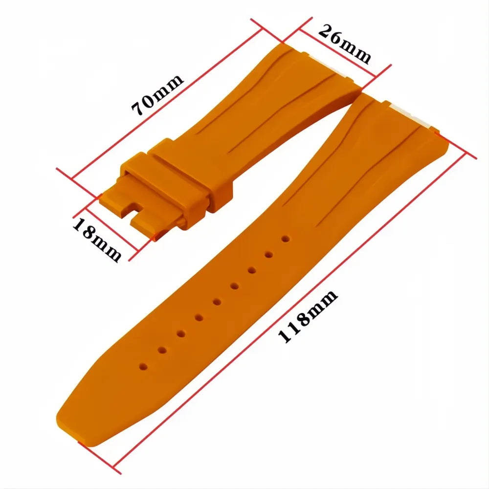 Fluororubber Sport Watch Band Compatible with GA2100 GM2100 GM-5600 Series-VivaStraps-Viva Timepiece