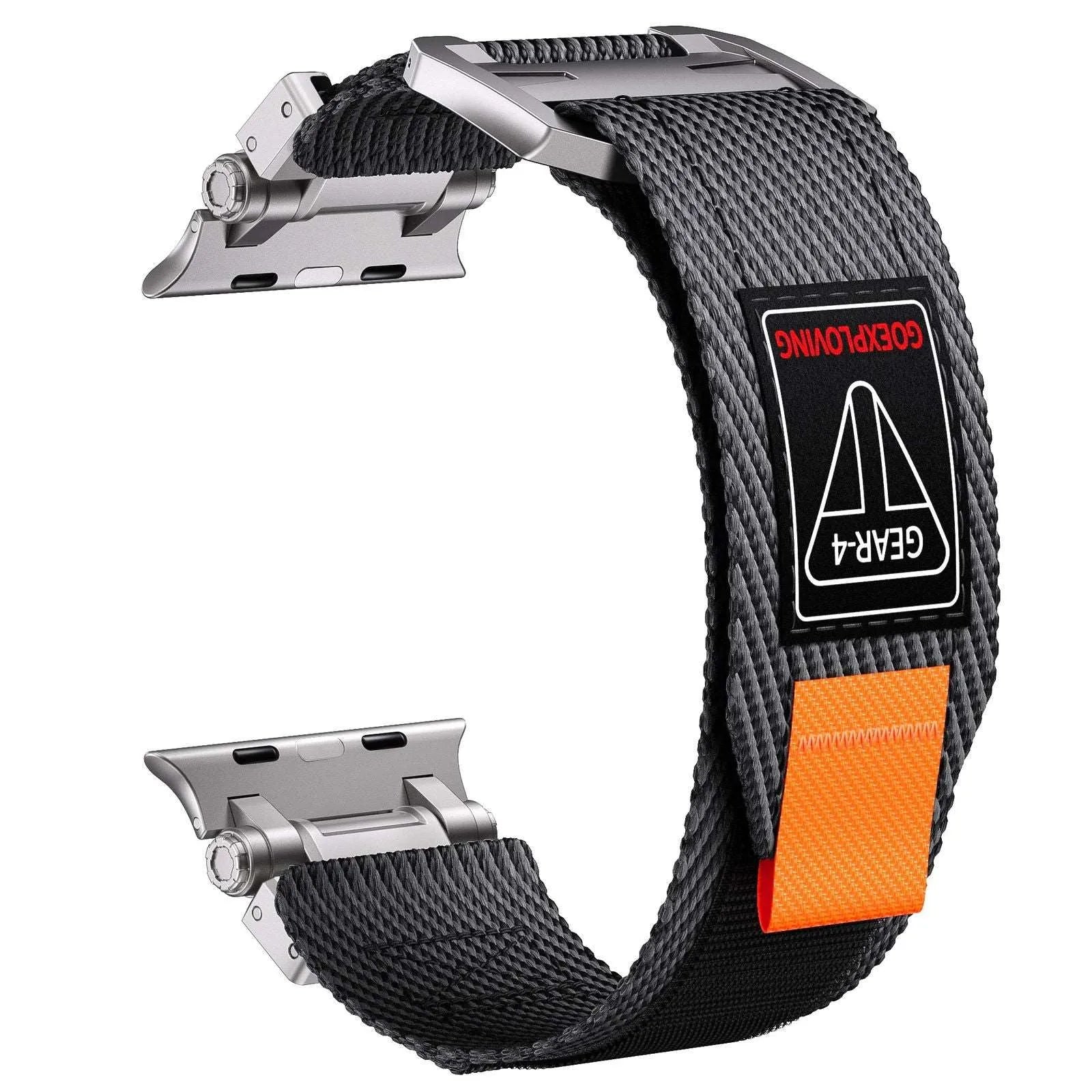Gear-4 Woven Nylon Strap with Buckle Compatible with Apple Watch 42–49mm