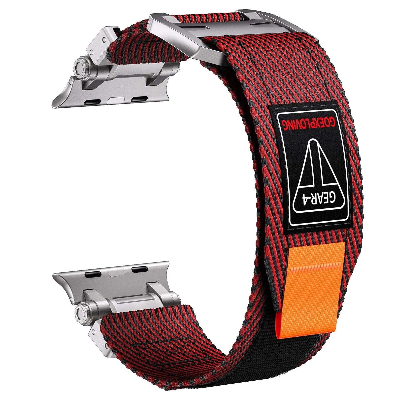 Gear-4 Woven Nylon Strap with Buckle Compatible with Apple Watch 42–49mm