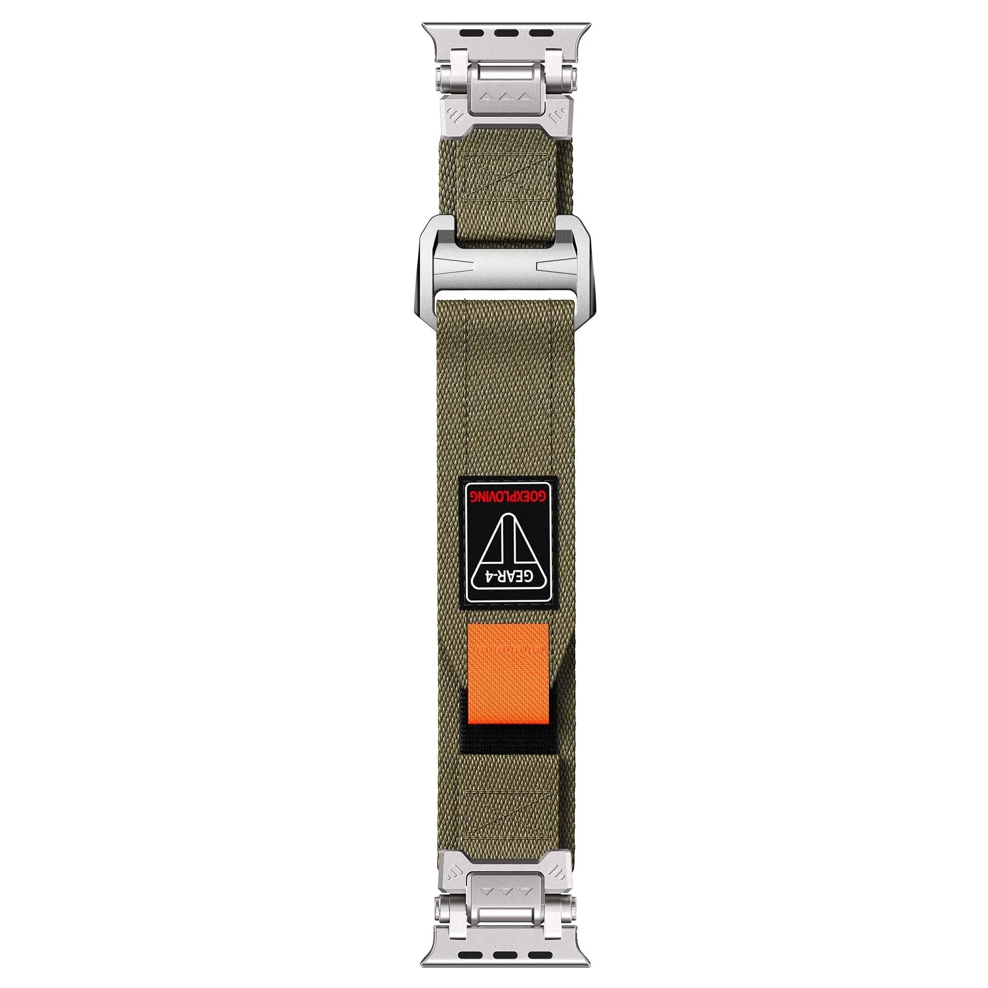 Gear-4 Woven Nylon Strap with Buckle Compatible with Apple Watch 42–49mm