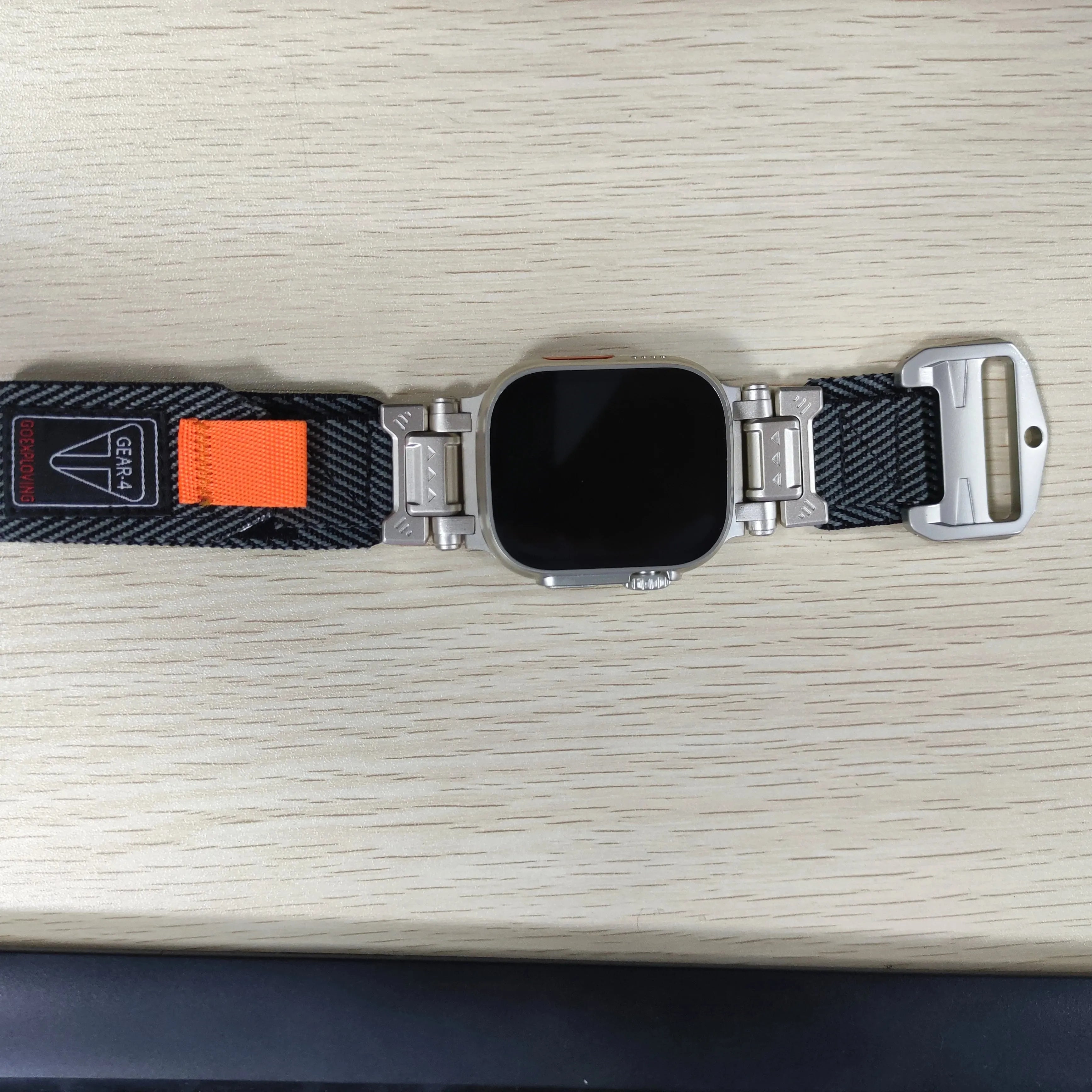 Gear-4 Woven Nylon Strap with Buckle Compatible with Apple Watch 42–49mm
