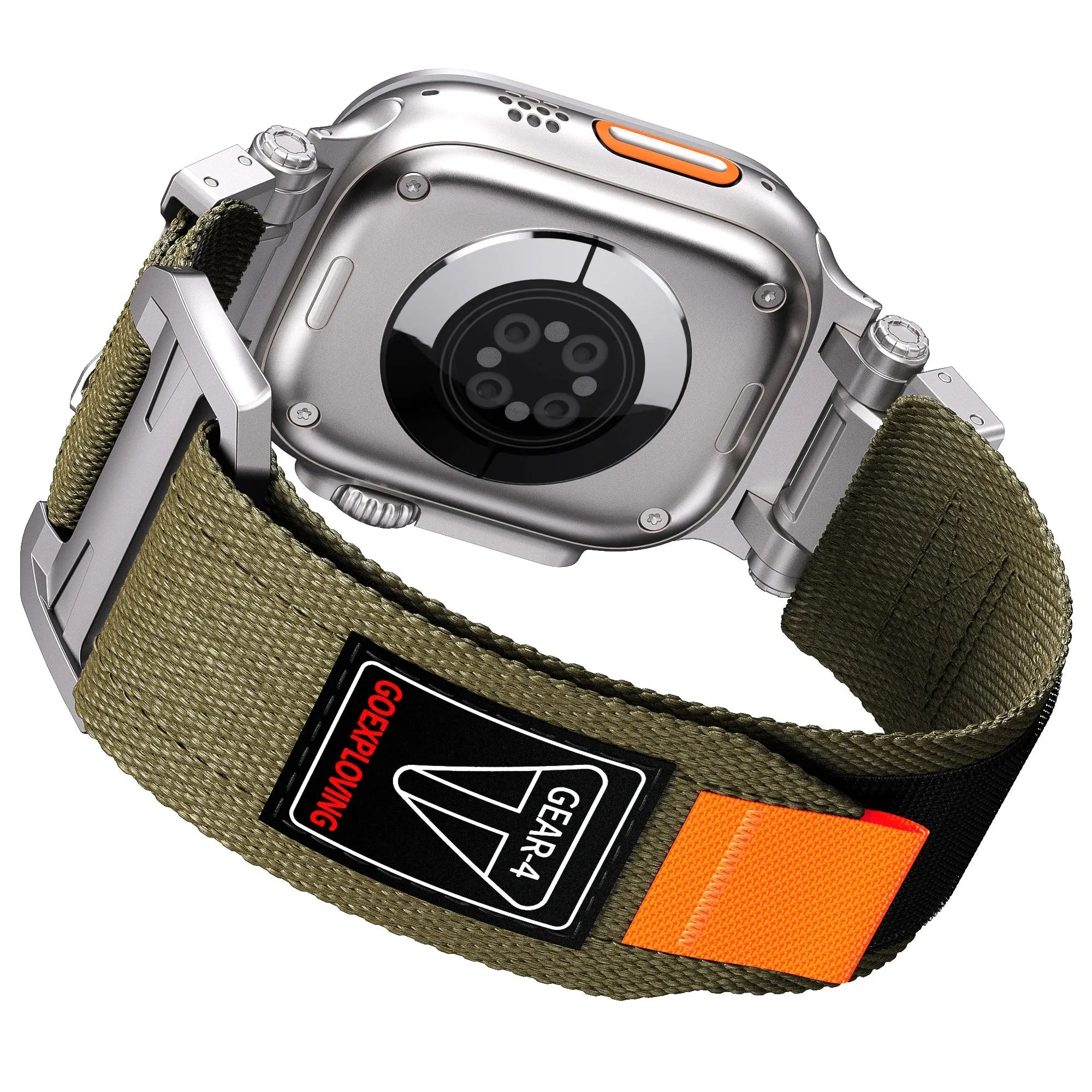 Gear-4 Woven Nylon Strap with Buckle Compatible with Apple Watch 42–49mm