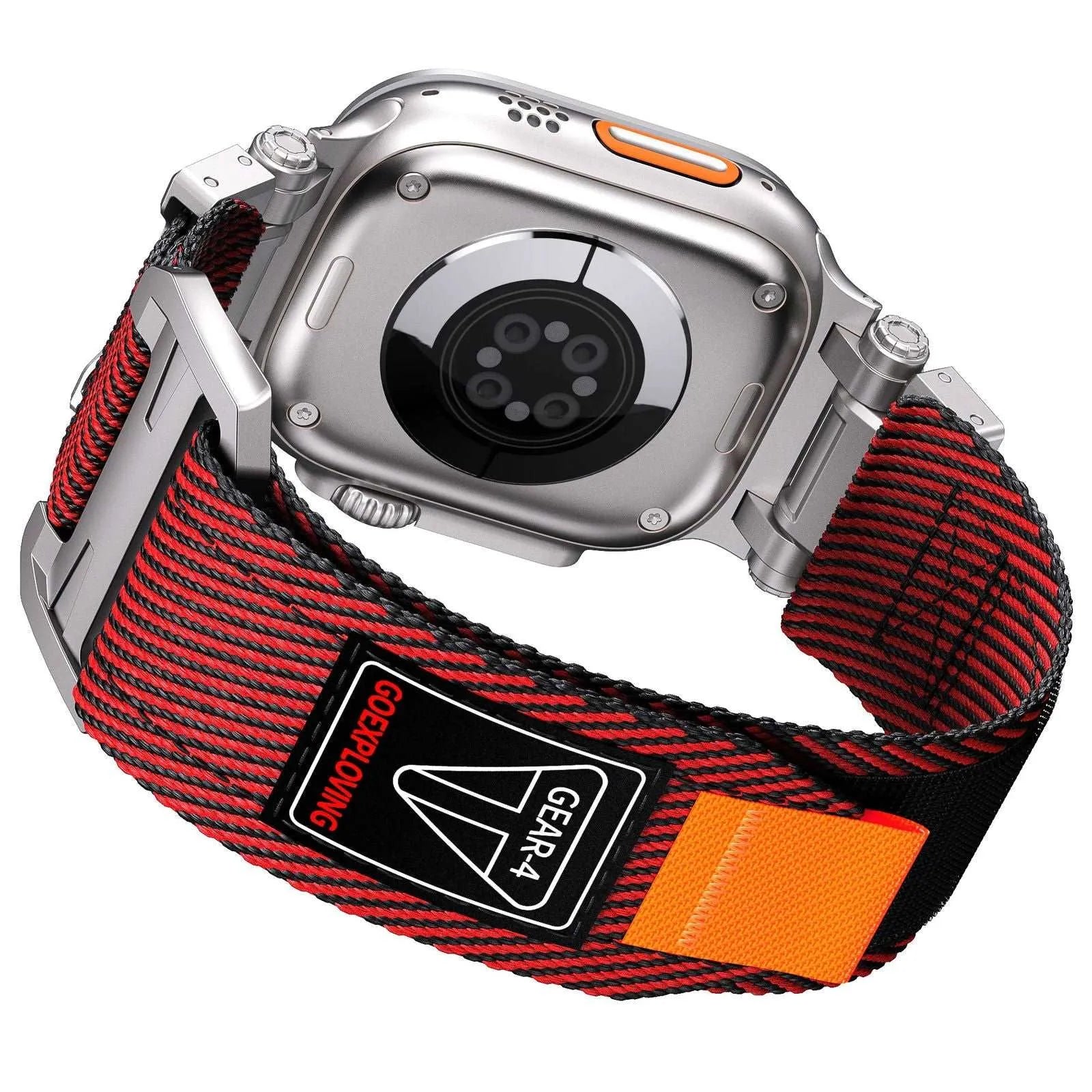 Gear-4 Woven Nylon Strap with Buckle Compatible with Apple Watch 42–49mm