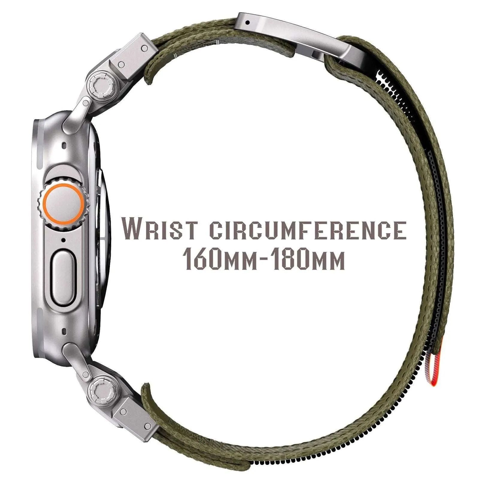 Gear-4 Woven Nylon Strap with Buckle Compatible with Apple Watch 42–49mm