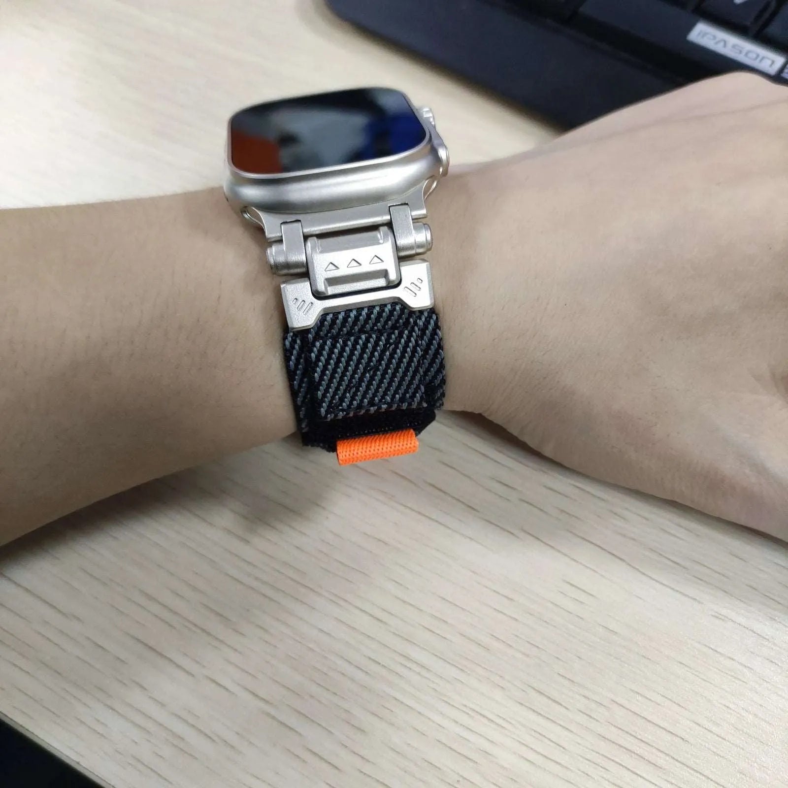 Gear-4 Woven Nylon Strap with Buckle Compatible with Apple Watch 42–49mm