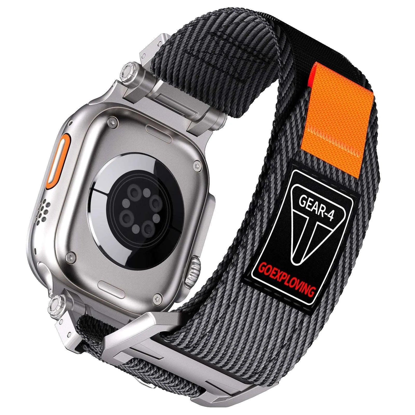 Gear-4 Woven Nylon Strap with Buckle Compatible with Apple Watch 42–49mm