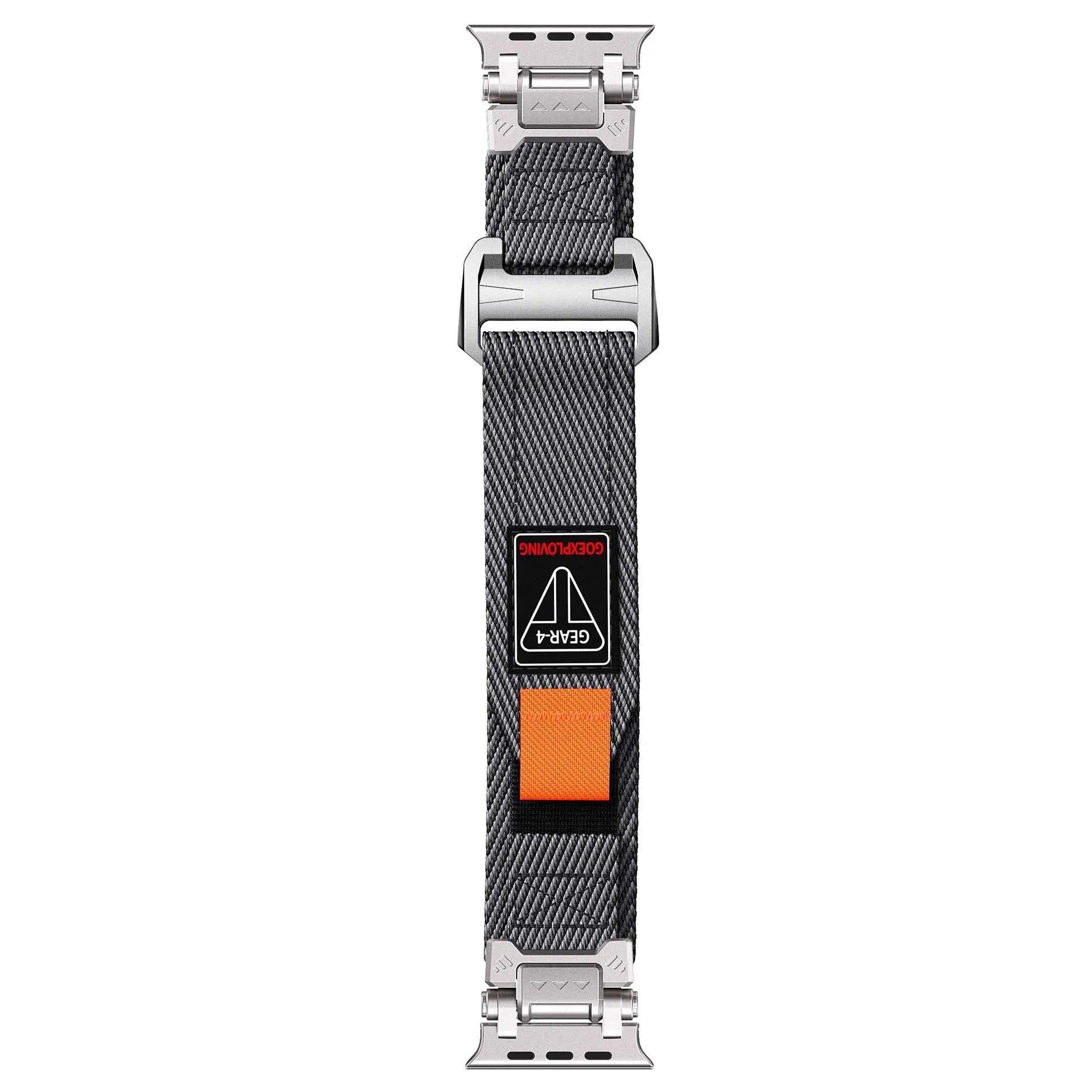 Gear-4 Woven Nylon Strap with Buckle – Compatible with Apple Watch 42mm to 49mm-Tivra-Viva Timepiece