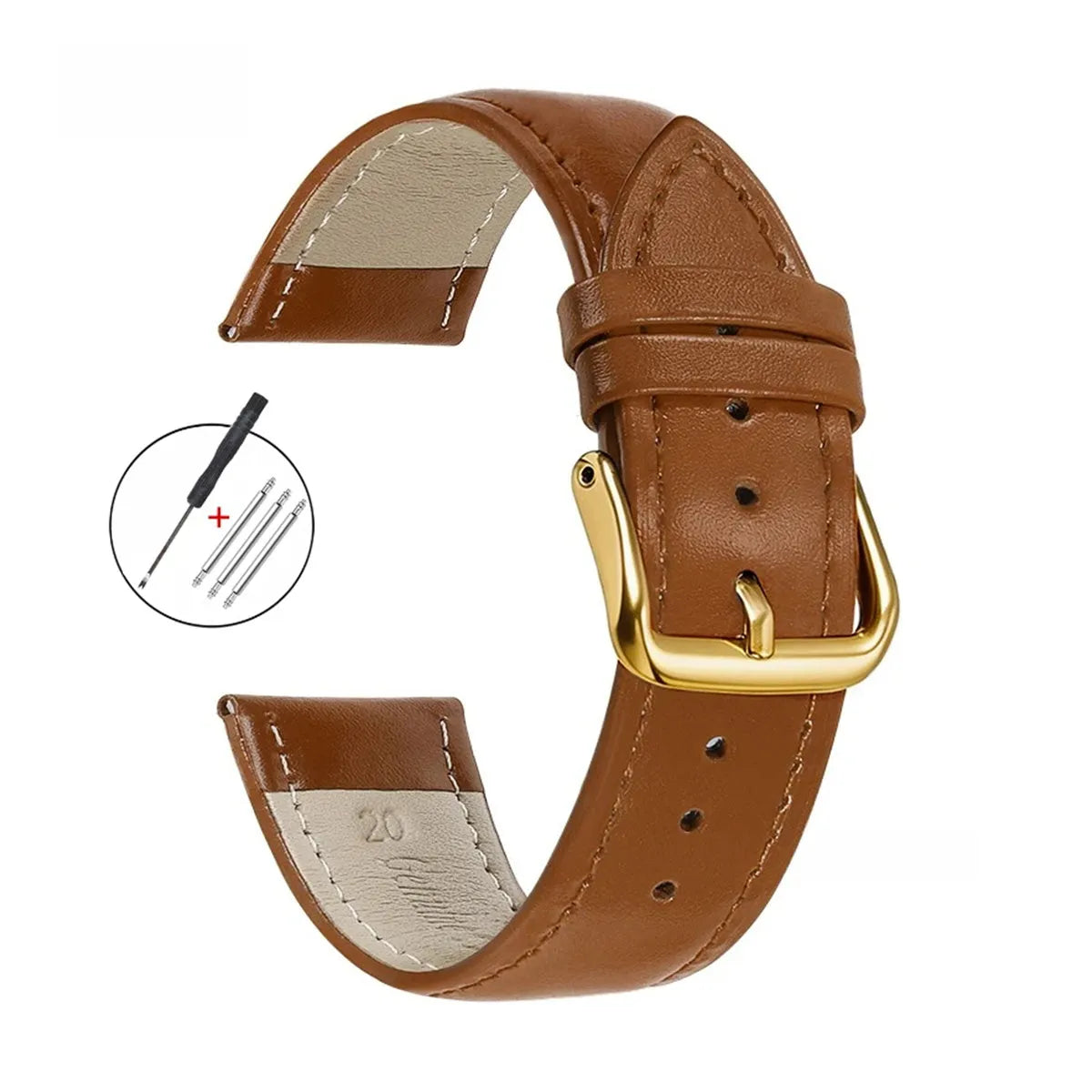 Genuine Calfskin Leather Watch Strap 12mm–24mm – Universal Fit