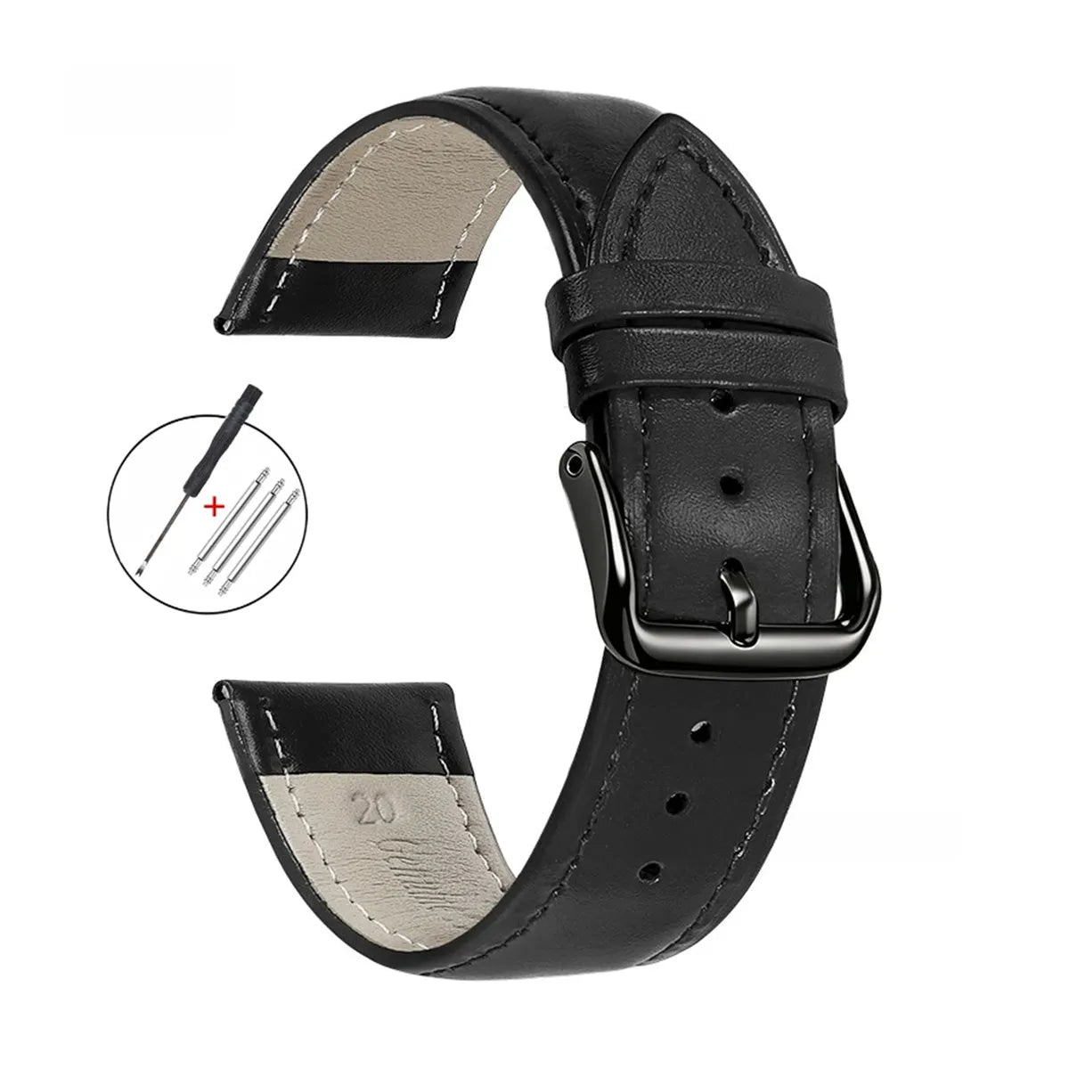 Genuine Calfskin Leather Watch Strap 12mm–24mm – Universal Fit
