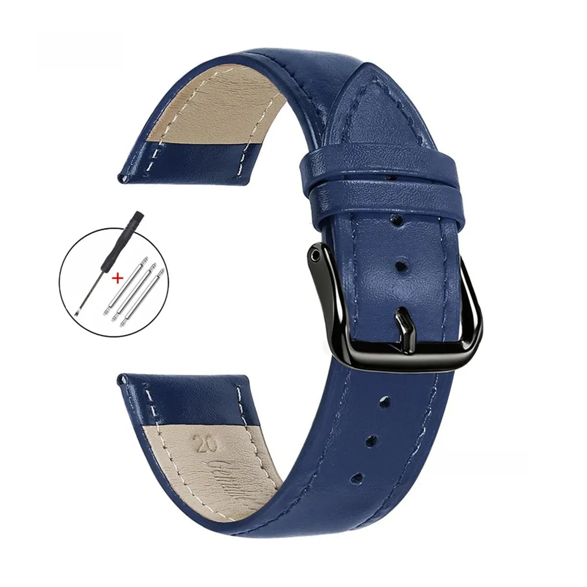 Genuine Calfskin Leather Watch Strap 12mm–24mm – Universal Fit