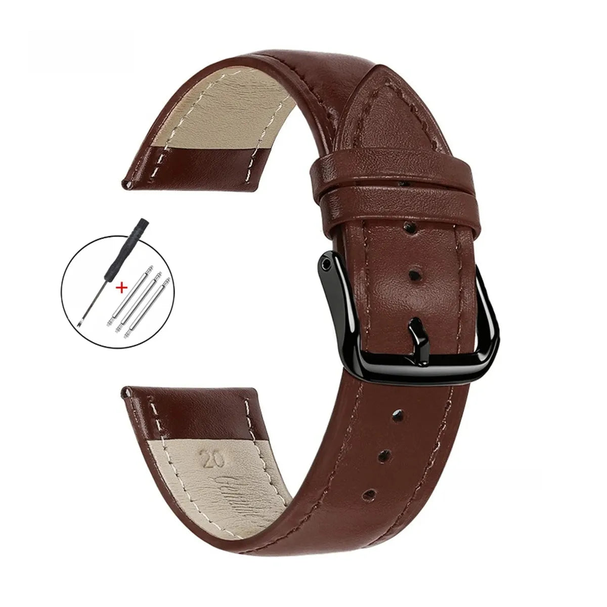 Genuine Calfskin Leather Watch Strap 12mm–24mm – Universal Fit