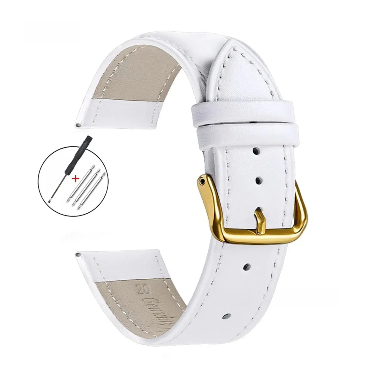 Genuine Calfskin Leather Watch Strap 12mm–24mm – Universal Fit