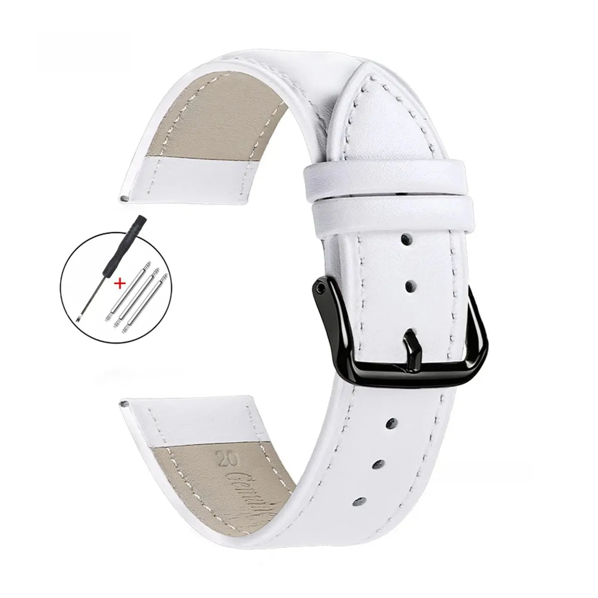 Genuine Calfskin Leather Watch Strap 12mm–24mm – Universal Fit