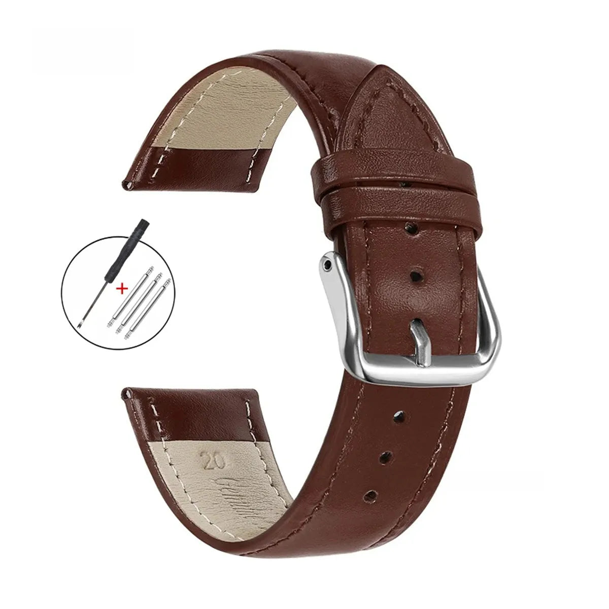 Genuine Calfskin Leather Watch Strap 12mm–24mm – Universal Fit