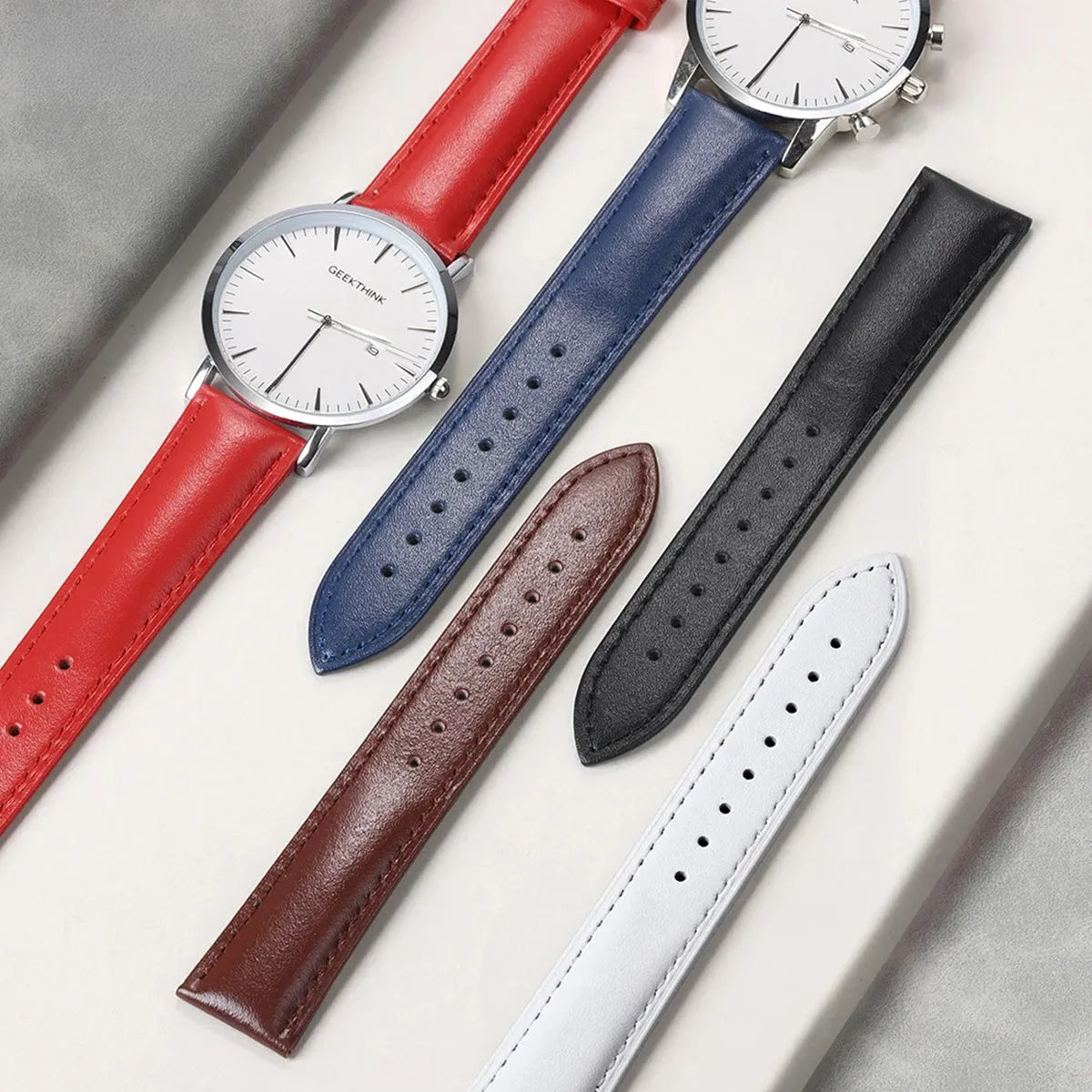 Genuine Calfskin Leather Watch Strap 12mm–24mm – Universal Fit
