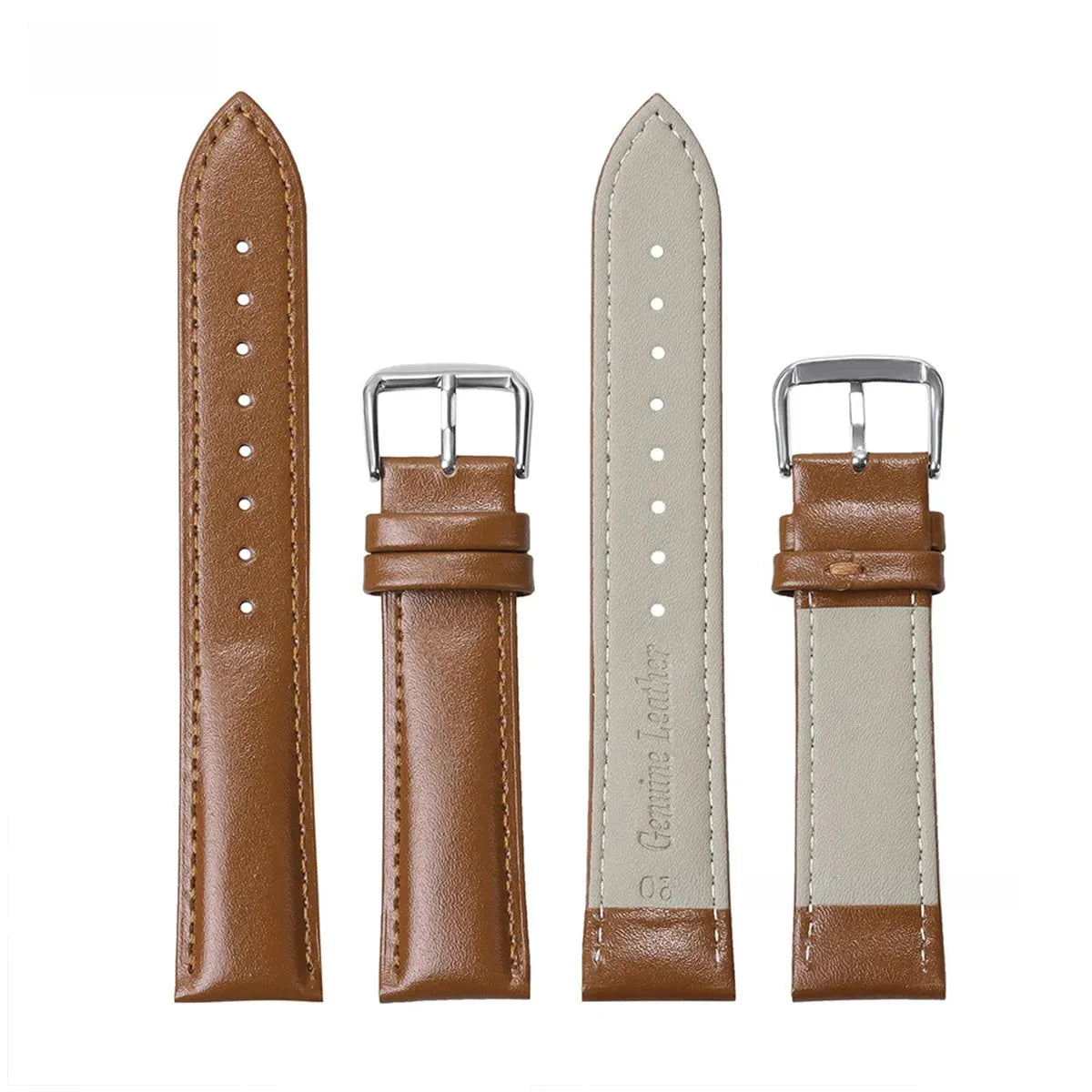 Genuine Calfskin Leather Watch Strap 12mm–24mm – Universal Fit