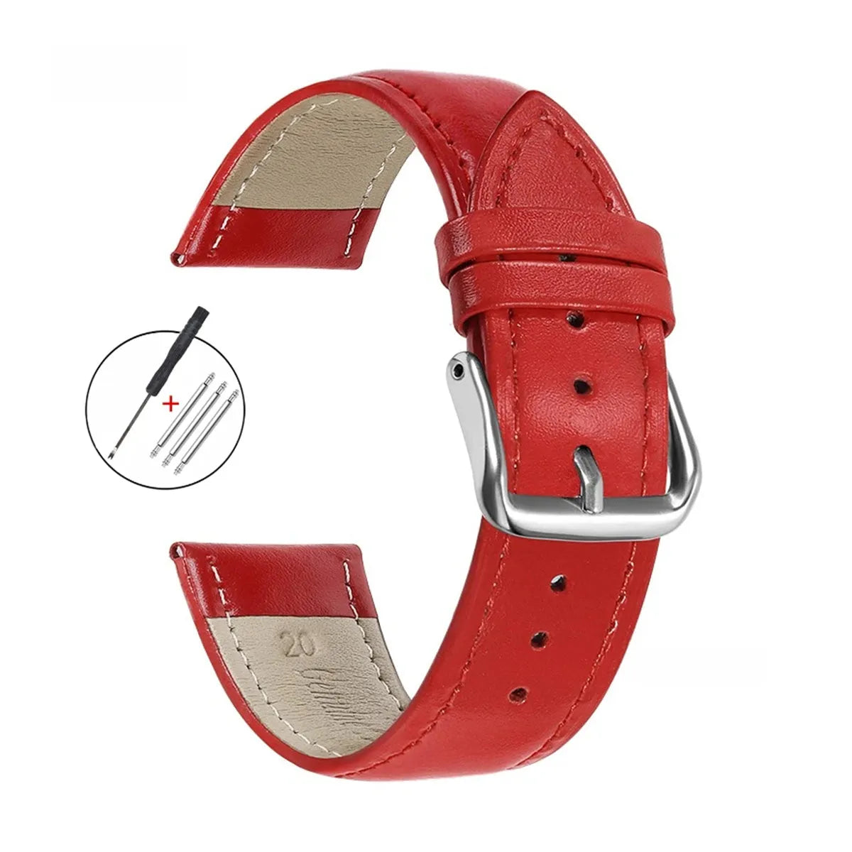 Genuine Calfskin Leather Watch Strap 12mm–24mm – Universal Fit