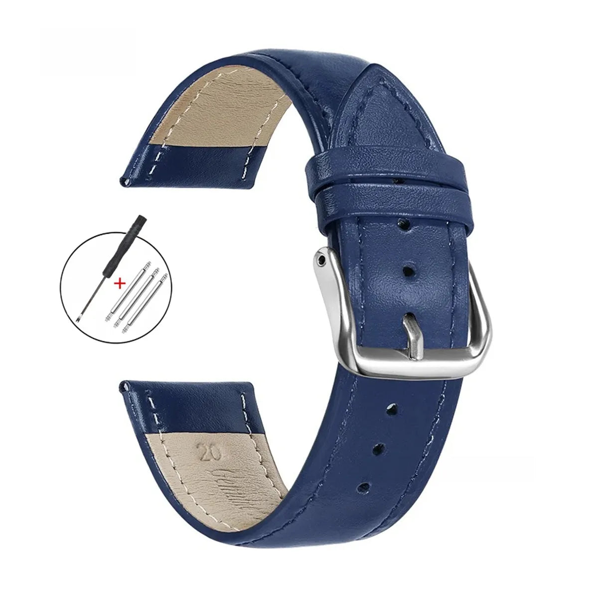 Genuine Calfskin Leather Watch Strap 12mm–24mm – Universal Fit