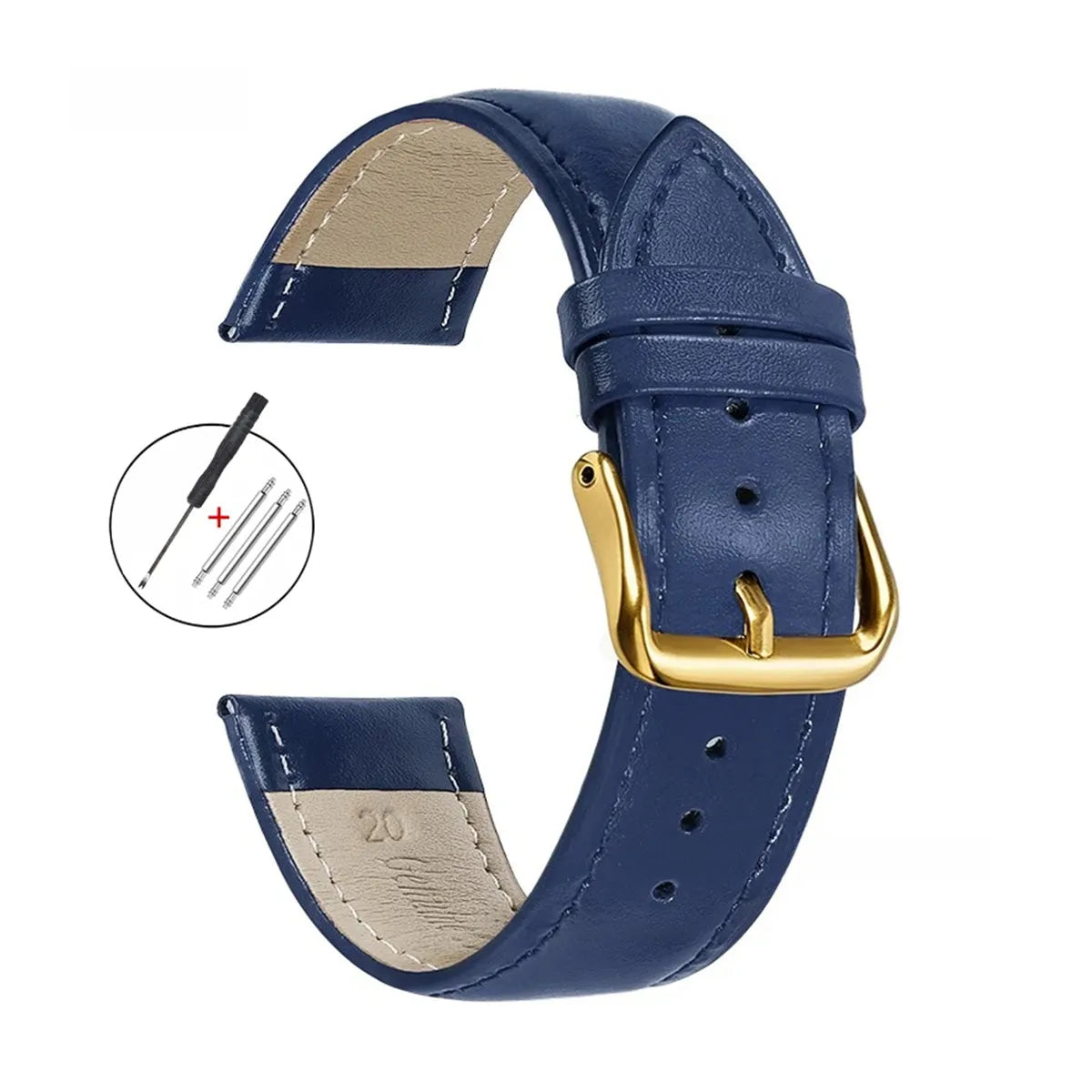 Genuine Calfskin Leather Watch Strap 12mm–24mm – Universal Fit