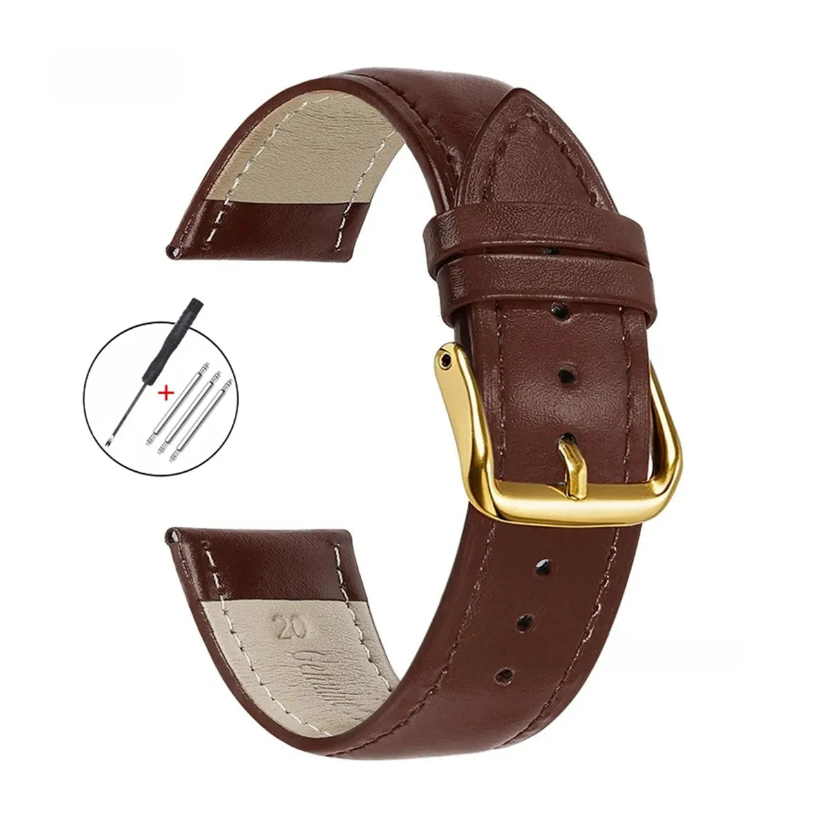 Genuine Calfskin Leather Watch Strap 12mm–24mm – Universal Fit