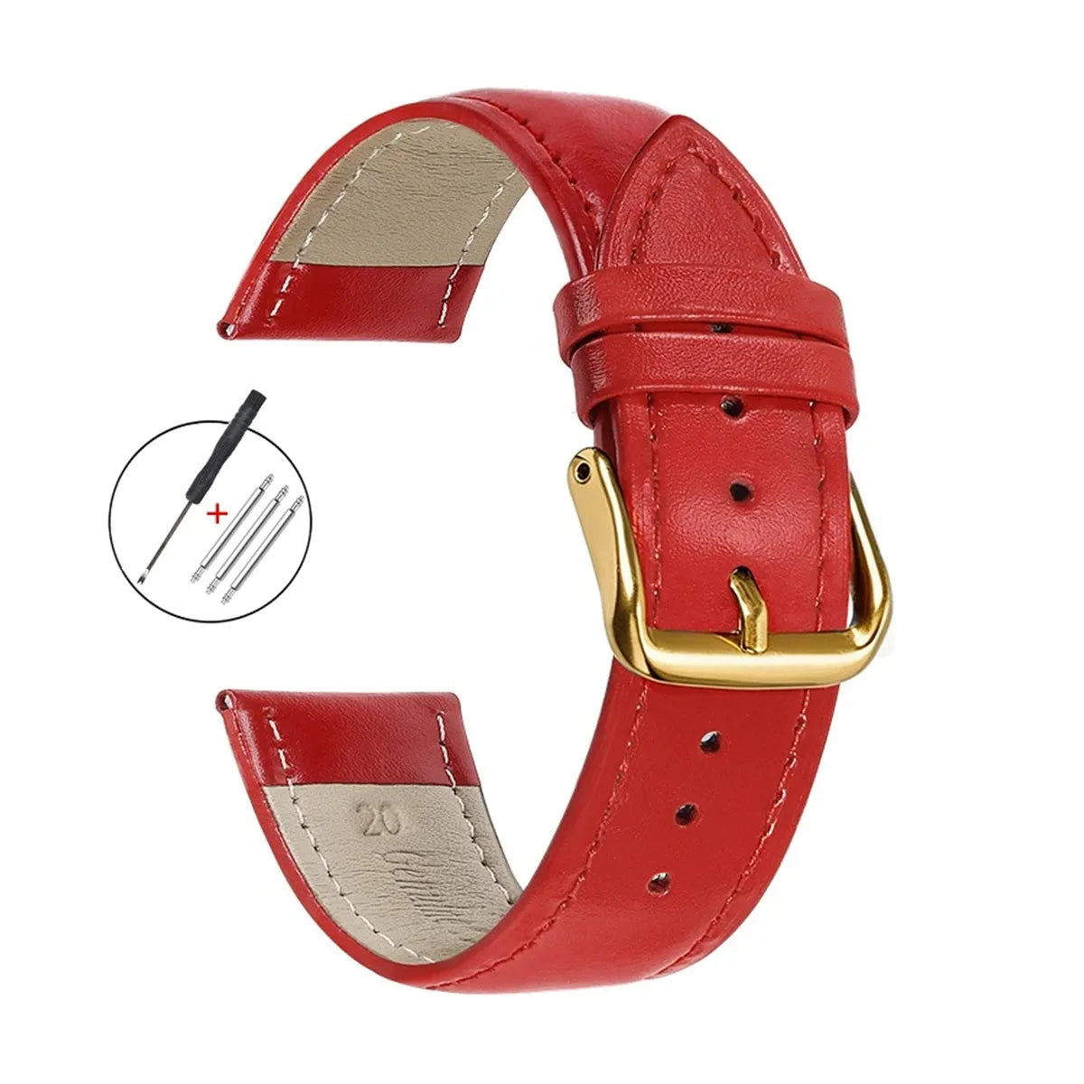 Genuine Calfskin Leather Watch Strap 12mm–24mm – Universal Fit