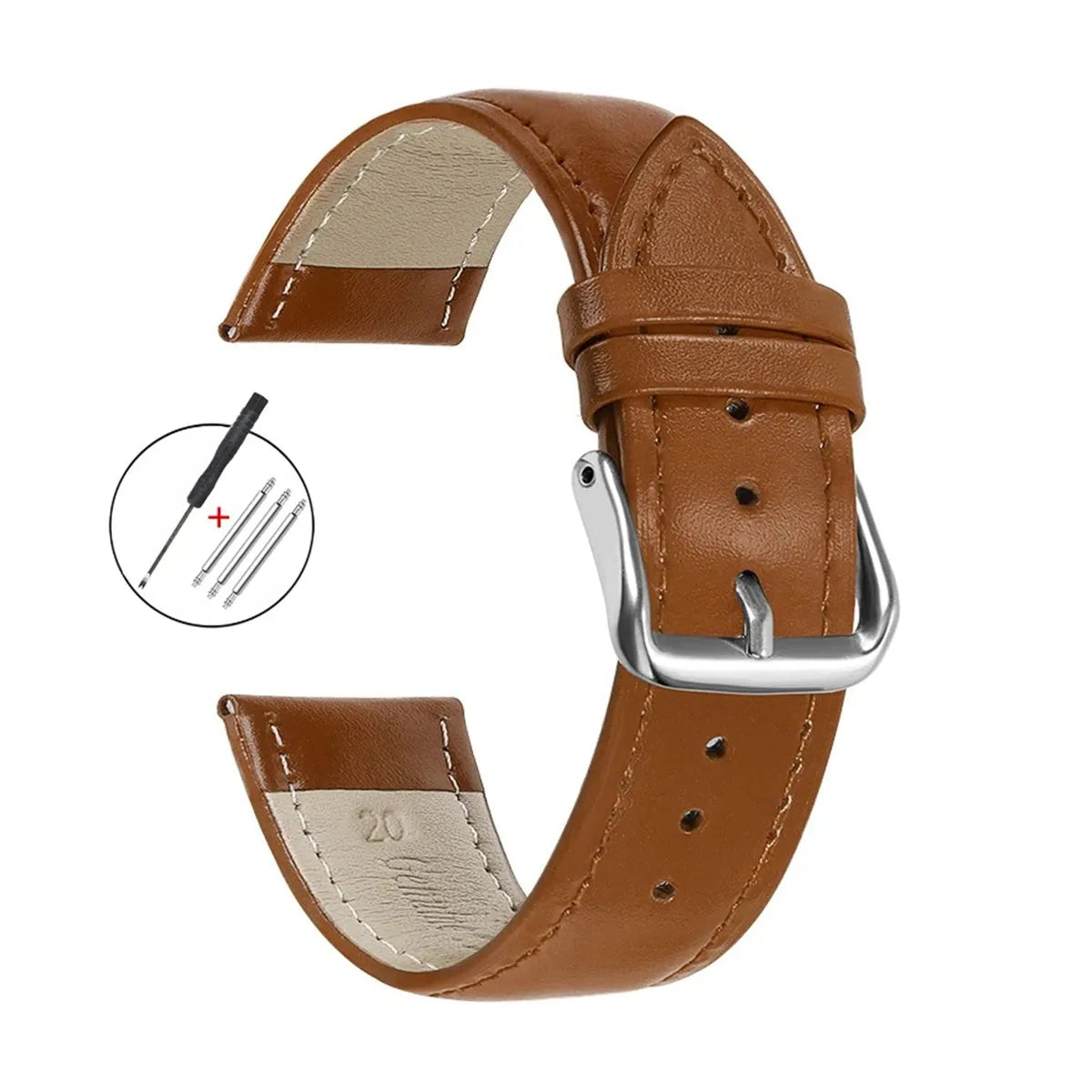 Genuine Calfskin Leather Watch Strap 12mm–24mm – Universal Fit
