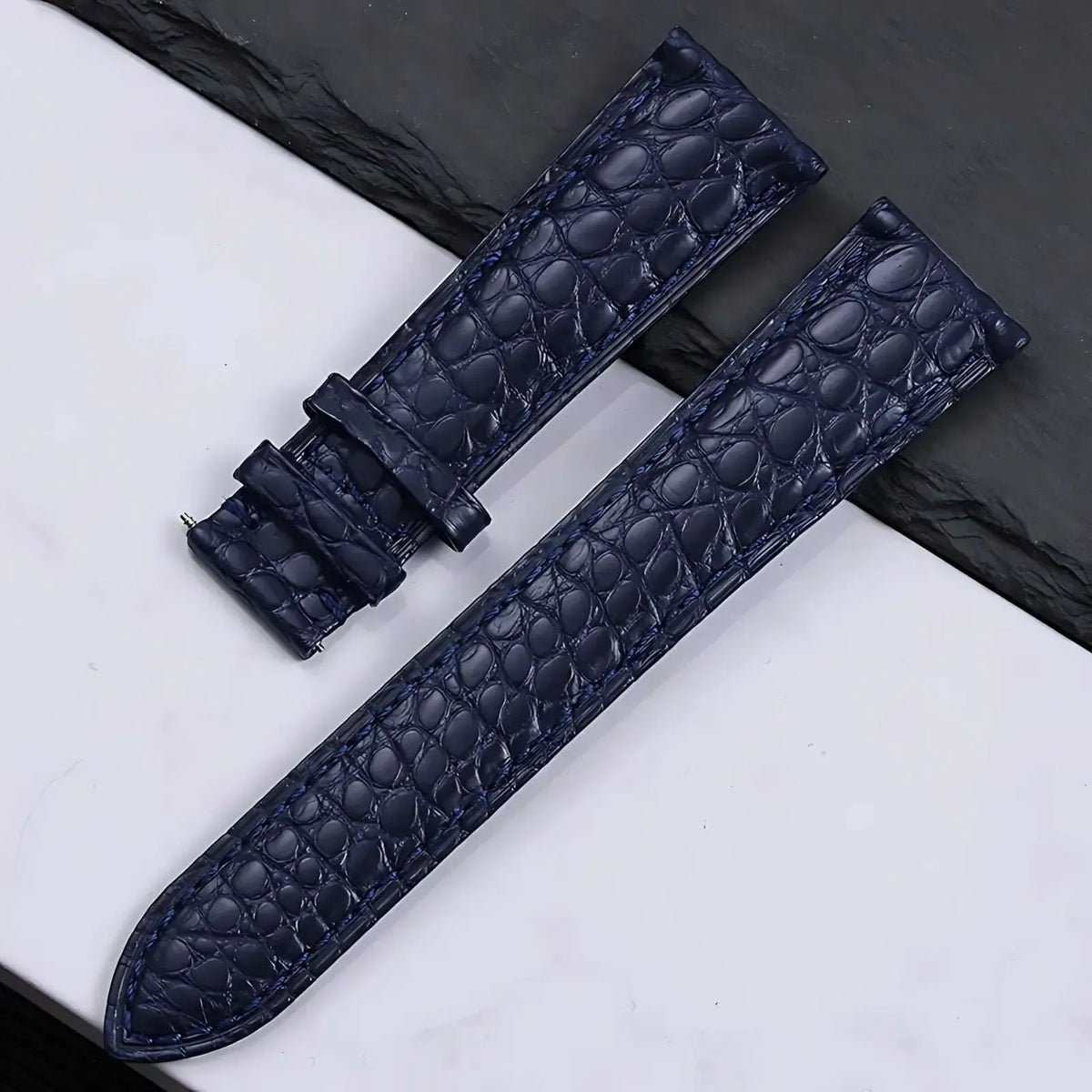 Genuine Crocodile Leather Watch Strap 12–22mm – Butterfly Clasp-Watch Bands-VivaStraps-Viva Timepiece