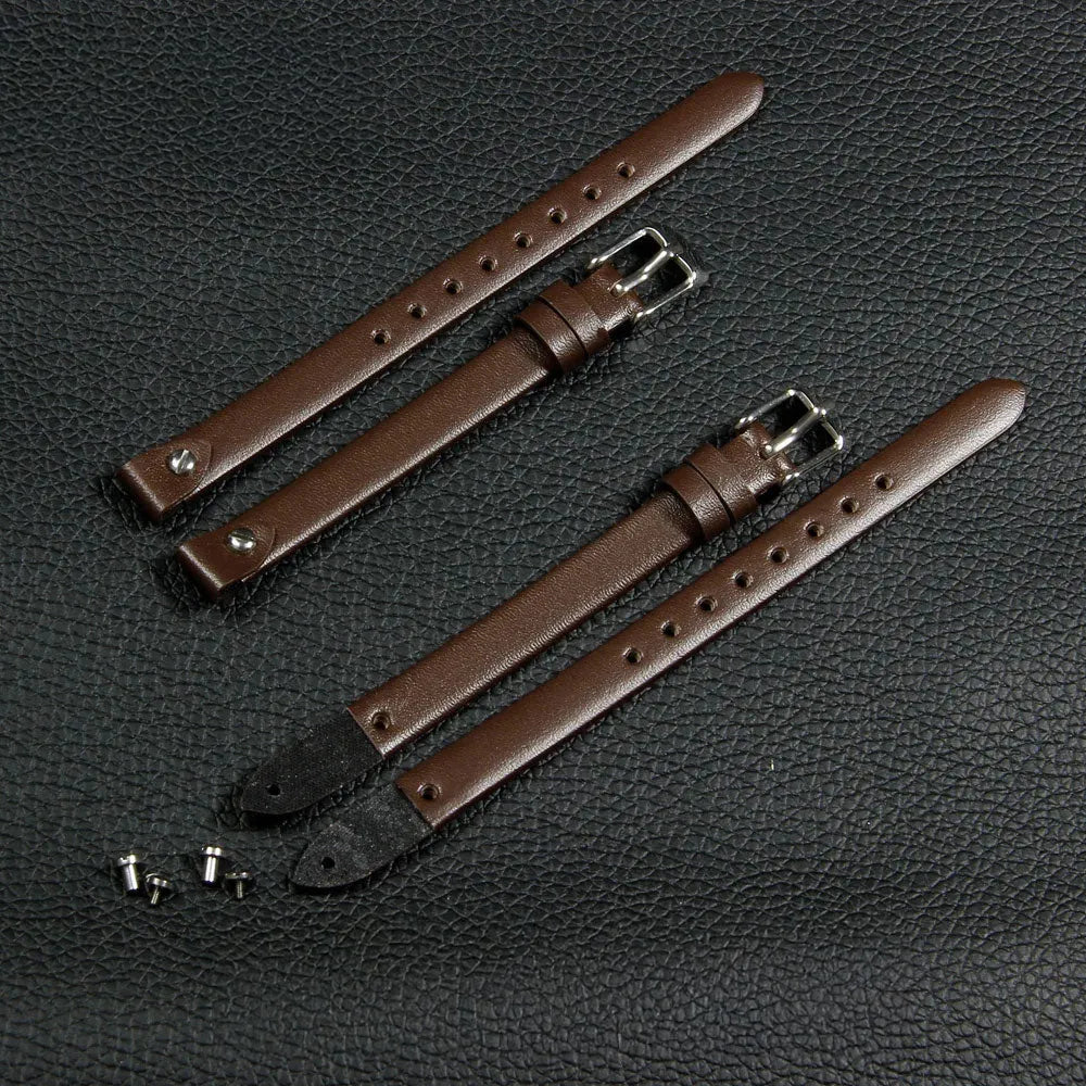 8mm Genuine Leather Watch Strap Compatible with Fossil ES Series-VivaStraps-Viva Timepiece