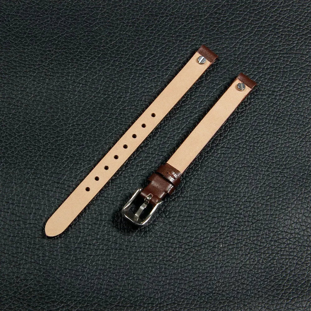 8mm Genuine Leather Watch Strap Compatible with Fossil ES Series-VivaStraps-Viva Timepiece