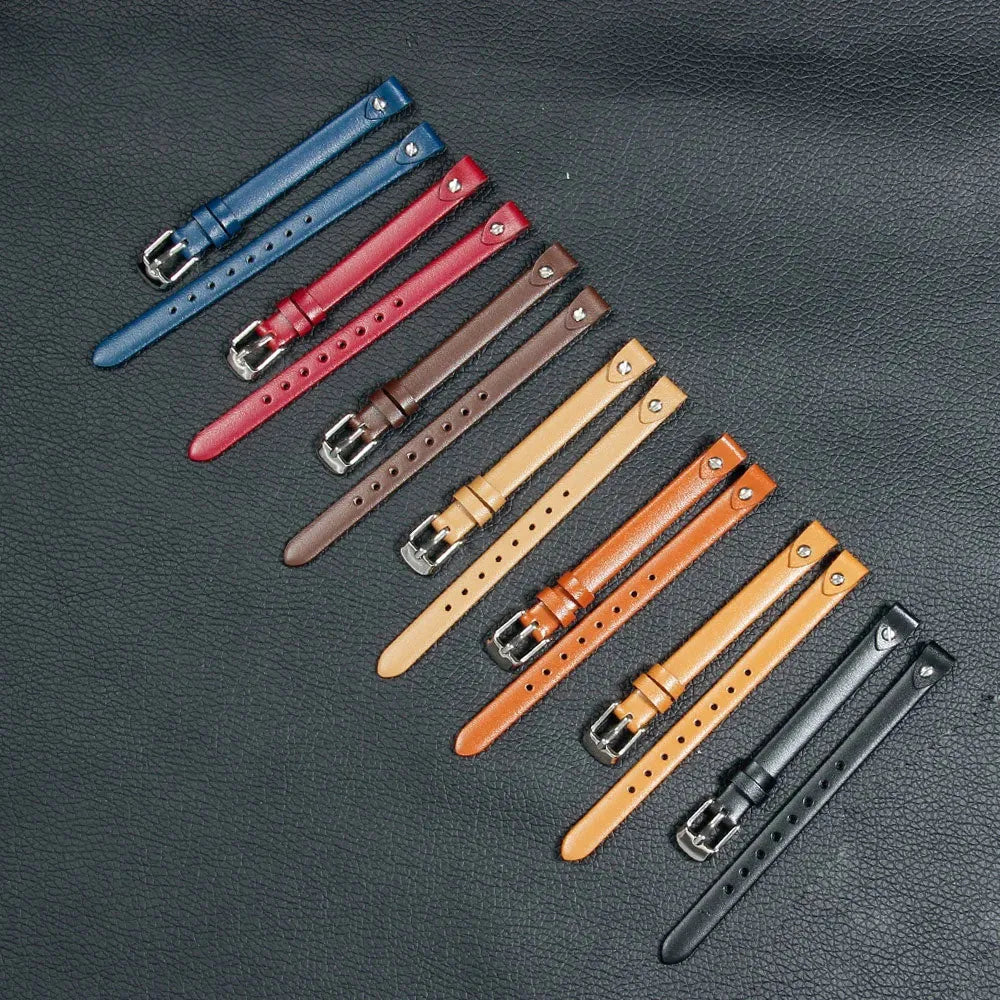 8mm Genuine Leather Watch Strap Compatible with Fossil ES Series-VivaStraps-Viva Timepiece