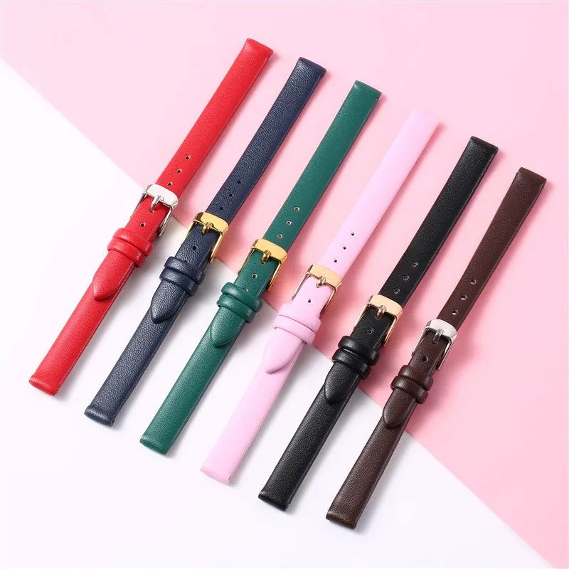 Genuine leather watch strap accessories 8mm, 10mm, 12mm