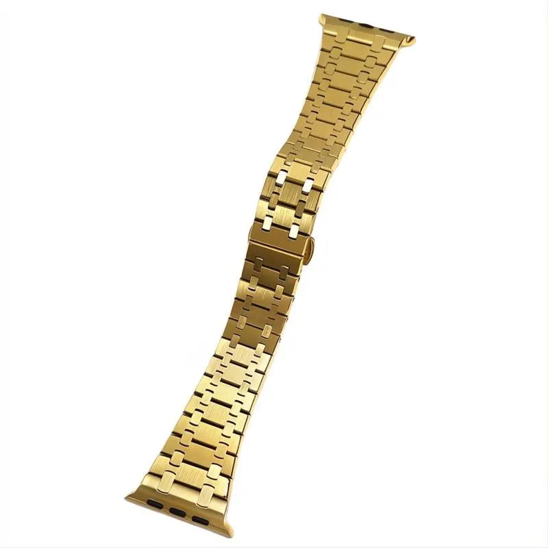 Integrated Stainless Steel Watch Band Compatible with Apple Watch – Butterfly Clasp-ModuLoop-Viva Timepiece