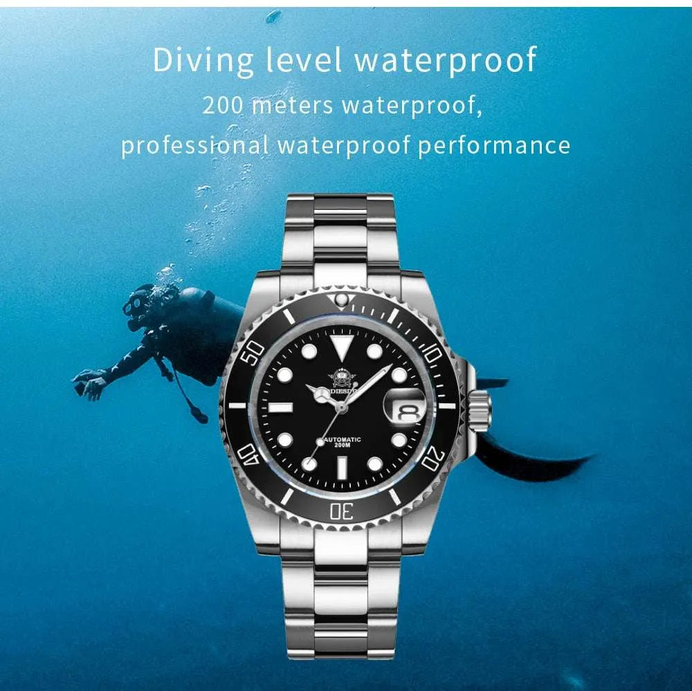Addiesdive 41mm Automatic Diver Watch – Sapphire Crystal, Ceramic Bezel, NH35-Addiesdive-Viva Timepiece