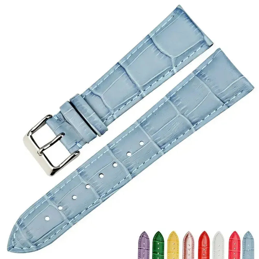 Cow Leather Watch Strap with Pin Buckle – 12mm to 22mm-Straptique-Viva Timepiece