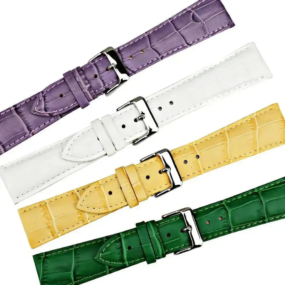 Cow Leather Watch Strap with Pin Buckle – 12mm to 22mm-Straptique-Viva Timepiece
