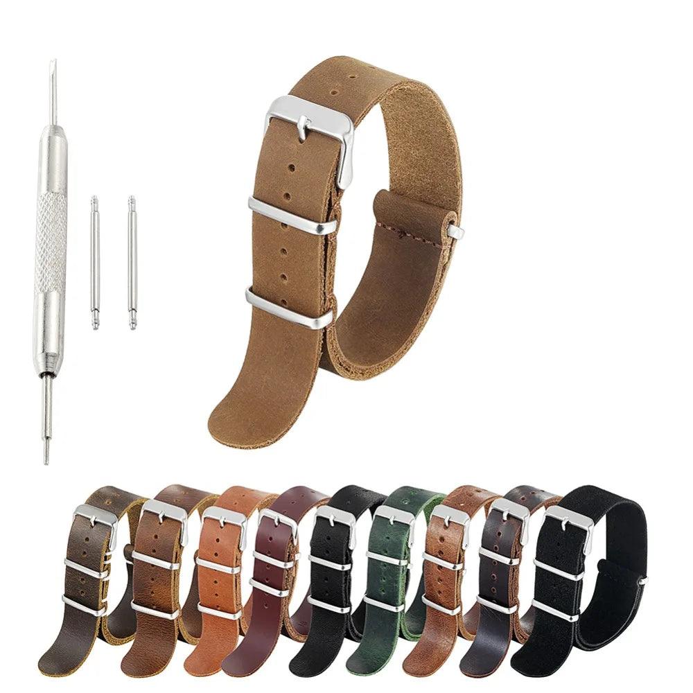 High-Quality Genuine Leather Replacement Watch Bands - Watch Accessories - Viva Timepiece