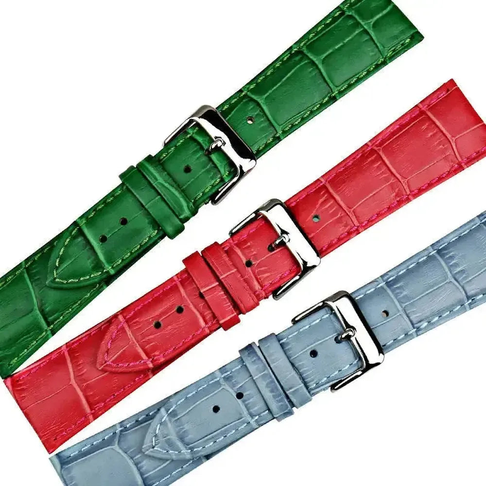 Cow Leather Watch Strap with Pin Buckle – 12mm to 22mm-Straptique-Viva Timepiece